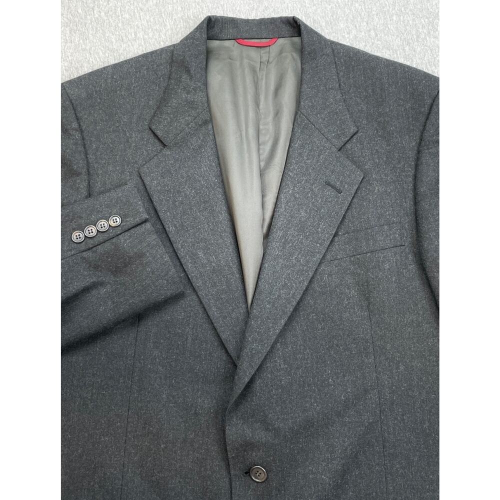 Jos A Bank Blazer Mens 44L Gray 100% Wool 2 Button Single Breasted Made In USA